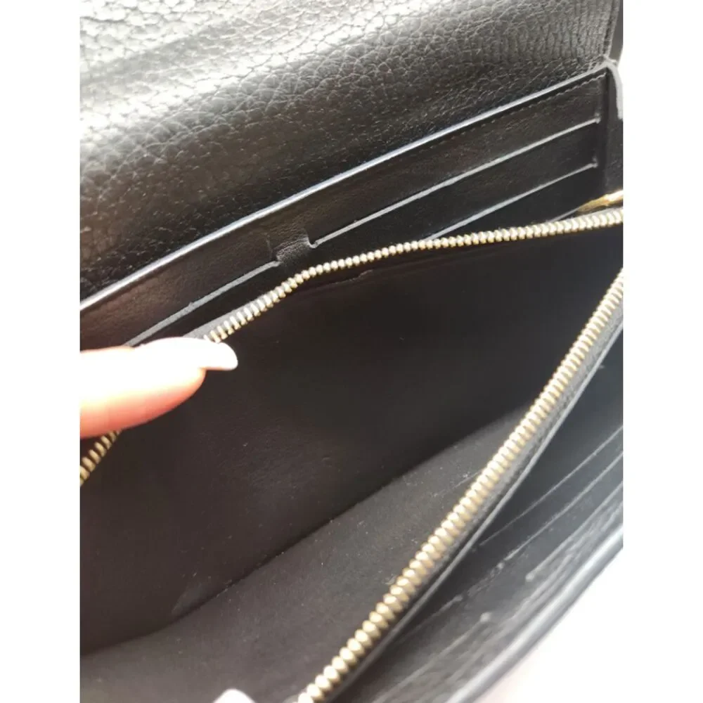 Louis Vuitton Capucines Studded Taurillon Leather Long Wallet Black/Gold LV Logo